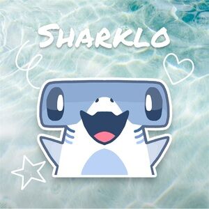 Hammer Head and Great White Shark popping out - Matte Sticker - High-Quality